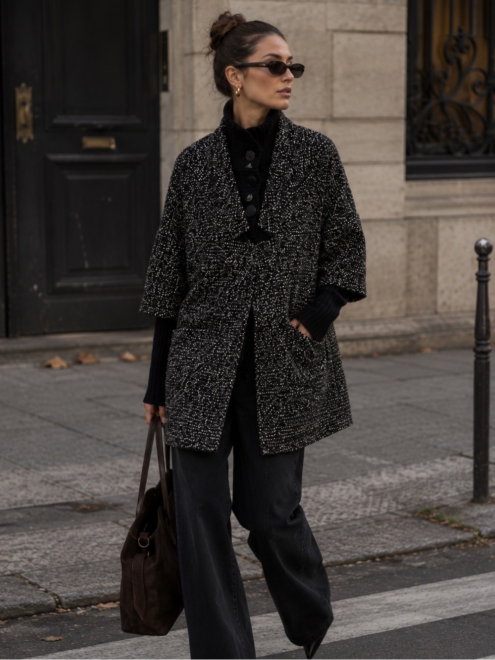 Maison Scotch winter jacket with sweater accents
